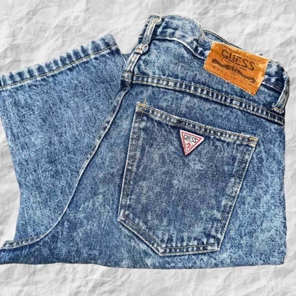 Vintage Guess Acid Wash High Rise Tapered Jeans‎ Size 2 30x31 USA Y2K 90’s